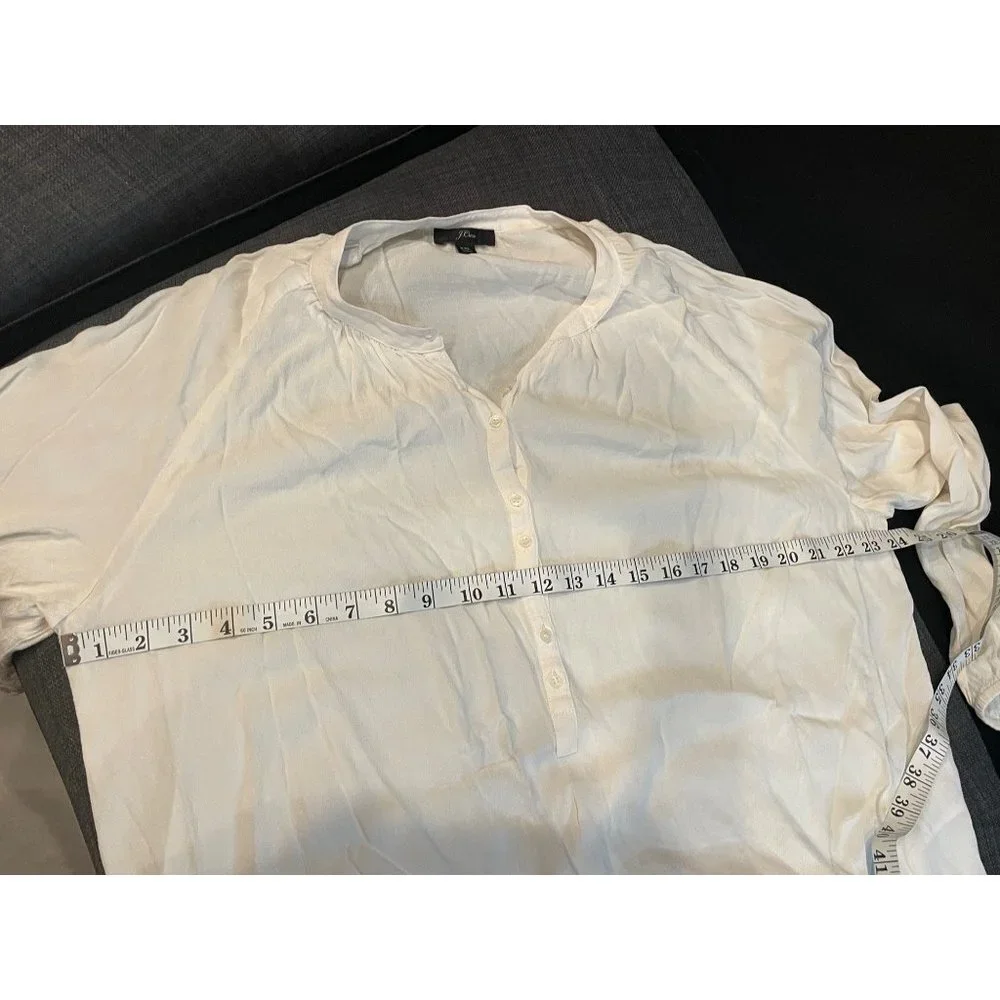 J.Crew Off White Billowing Tunic Blouse Sz XXL